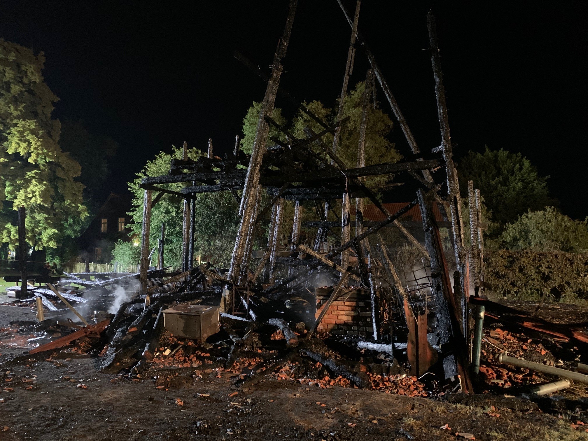 Saline Salzderhelden: Brand Juli 2020 (©Mennecke / Kreisfeuerwehr)